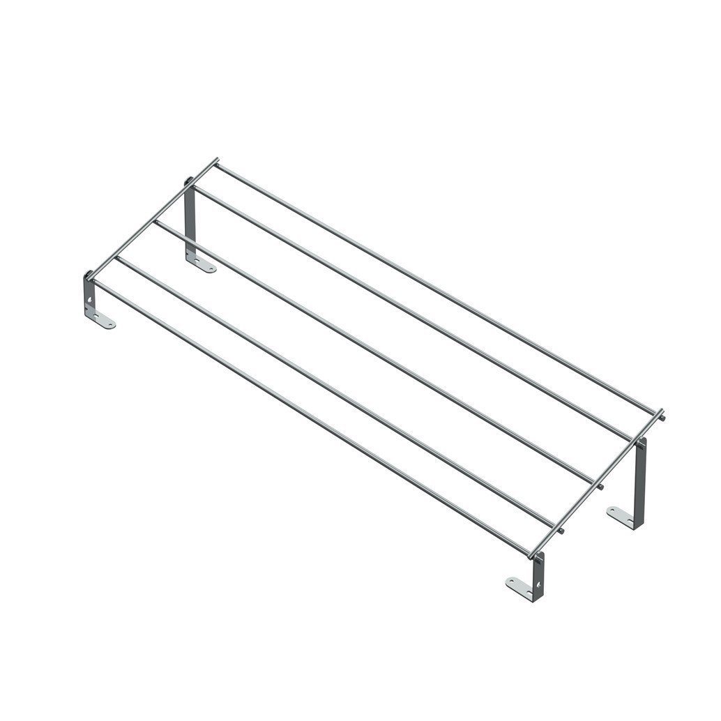 Tek Raflı Kapağa Monte Ayakkabılık 80 cm Krom