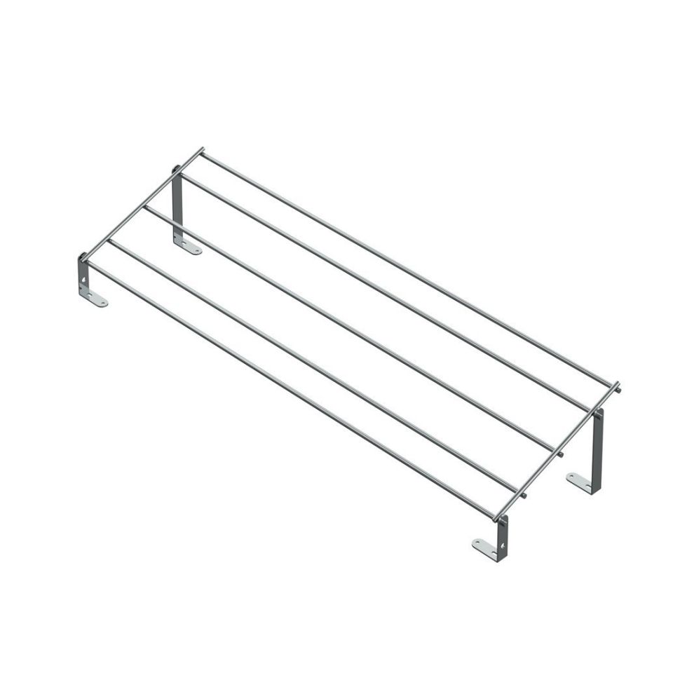 Tek Raflı Kapağa Monte Ayakkabılık 80 cm Krom