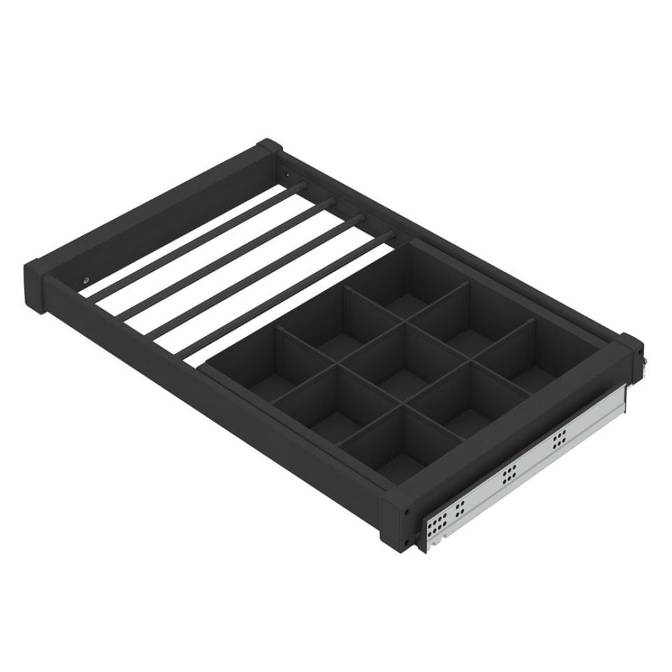Alüminyum Çekmeceli Pantolonluk 80 cm (Frenli) Antrasit