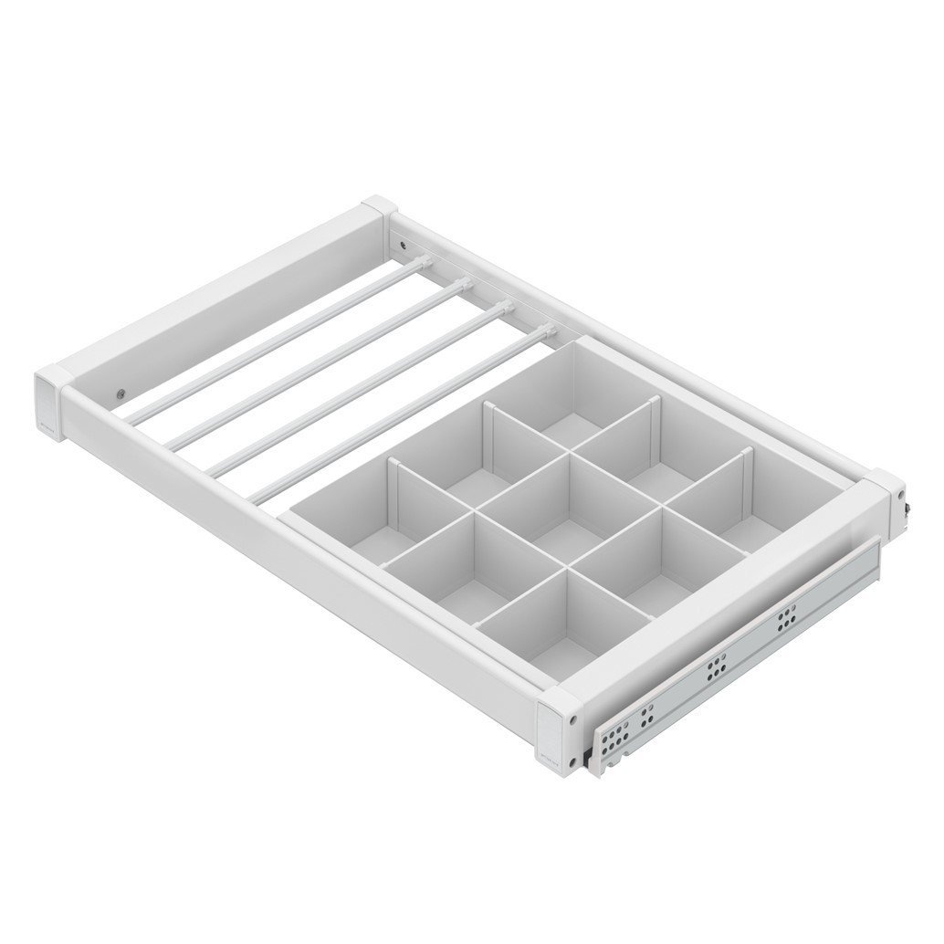 Alüminyum Çekmeceli Pantolonluk 80 cm (Frenli) Beyaz