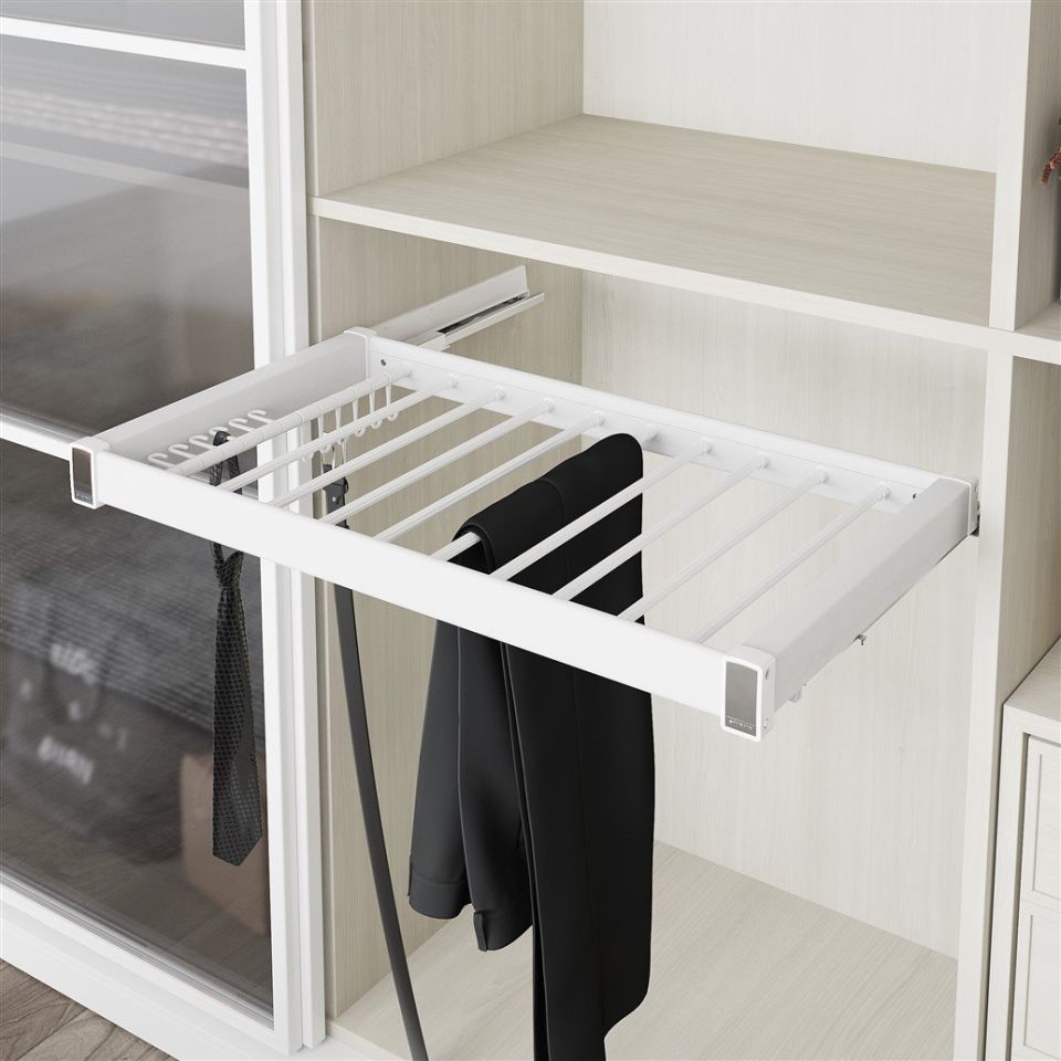 Alüminyum Pantolonluk 90 cm (Frenli) Beyaz