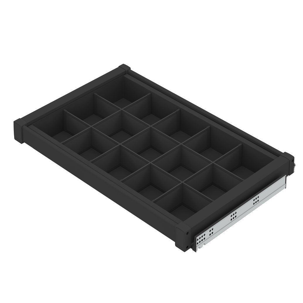 Alüminyum Bölmeli Raf 80 cm (Frenli) Antrasit