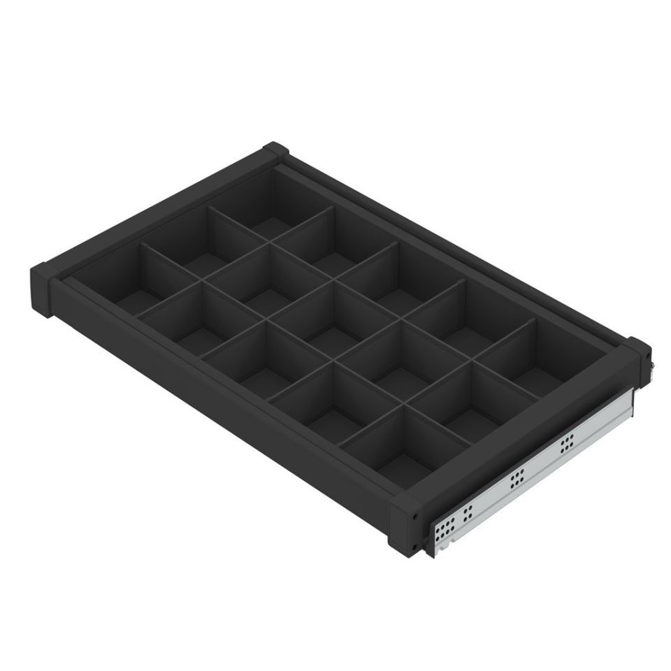 Alüminyum Bölmeli Raf 80 cm (Frenli) Antrasit