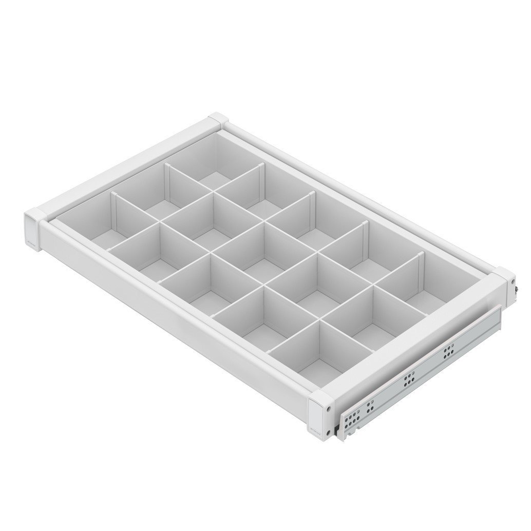Alüminyum Bölmeli Raf 80 cm (Frenli) Beyaz