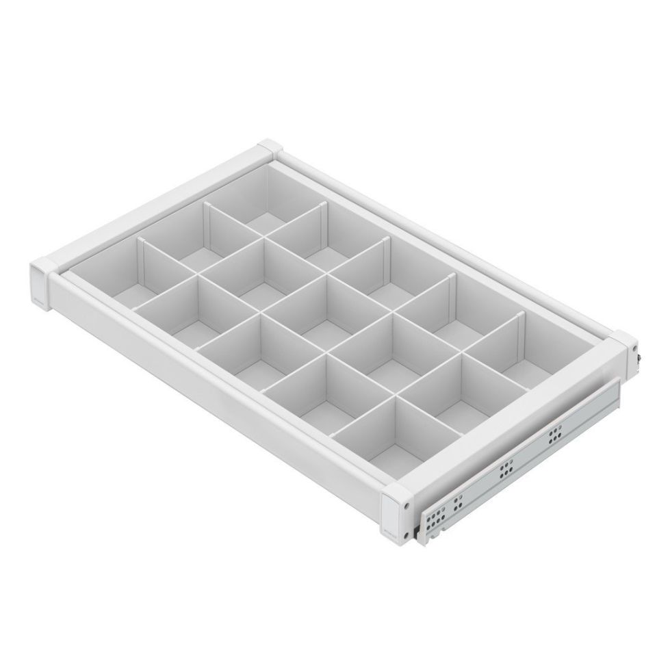 Alüminyum Bölmeli Raf 80 cm (Frenli) Beyaz