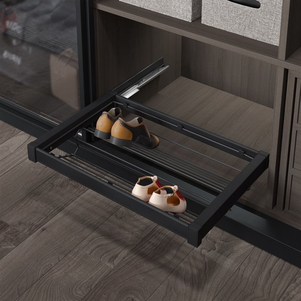 Alüminyum Ayakkabılık 80 cm (Frenli) Antrasit