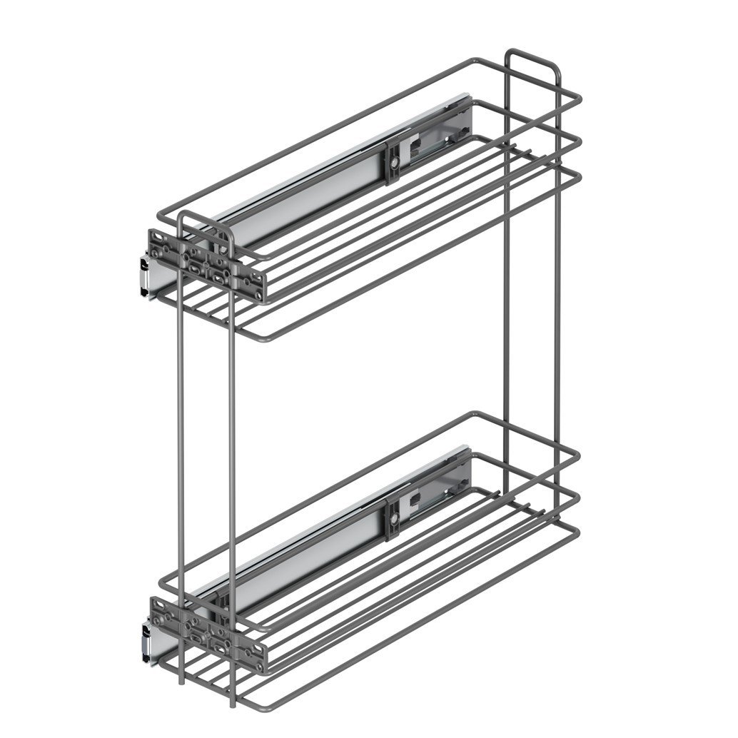 Yandan Raylı Deterjanlık - 16 cm (Frenli) Antrasit