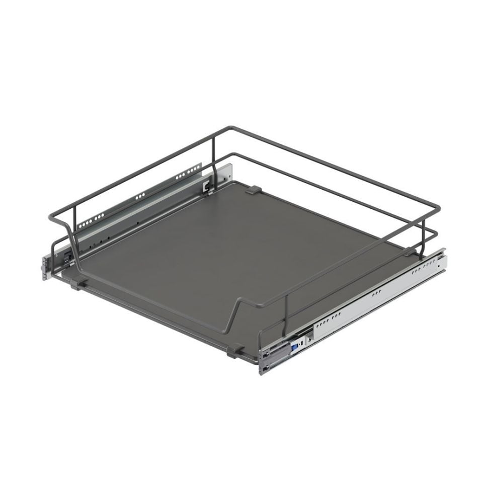 Ahşap Tablalı Bağımsız Tls. Raylı Çekmece 60 cm (Frenli) Antrasit