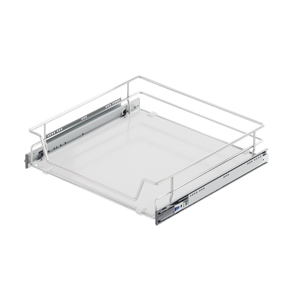 Ahşap Tablalı Bağımsız Tls. Raylı Çekmece 60 cm (Frenli) Krom