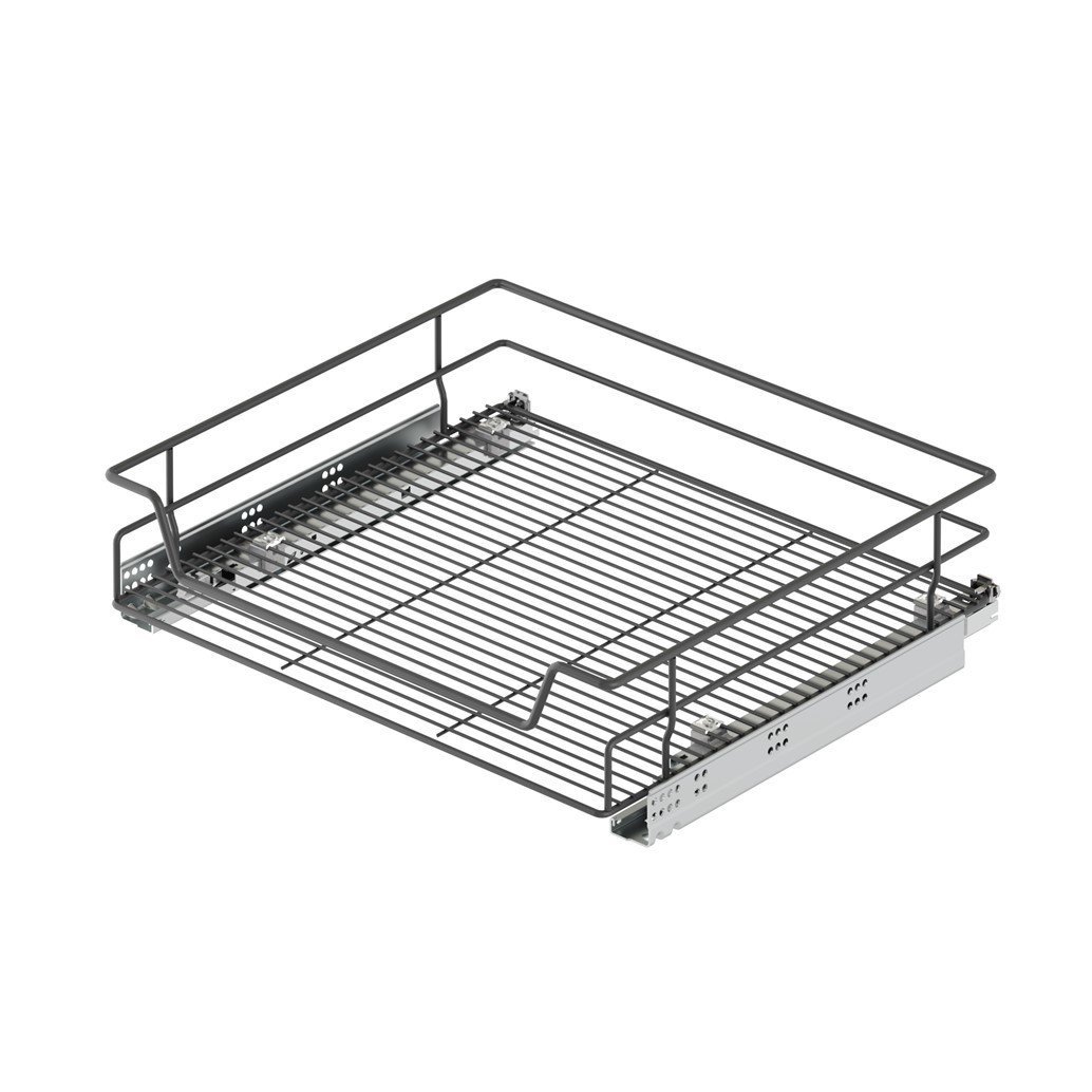 Bağımsız Çift Açılım Tandem Raylı Çekmece 60 cm (Frenli) Antrasit