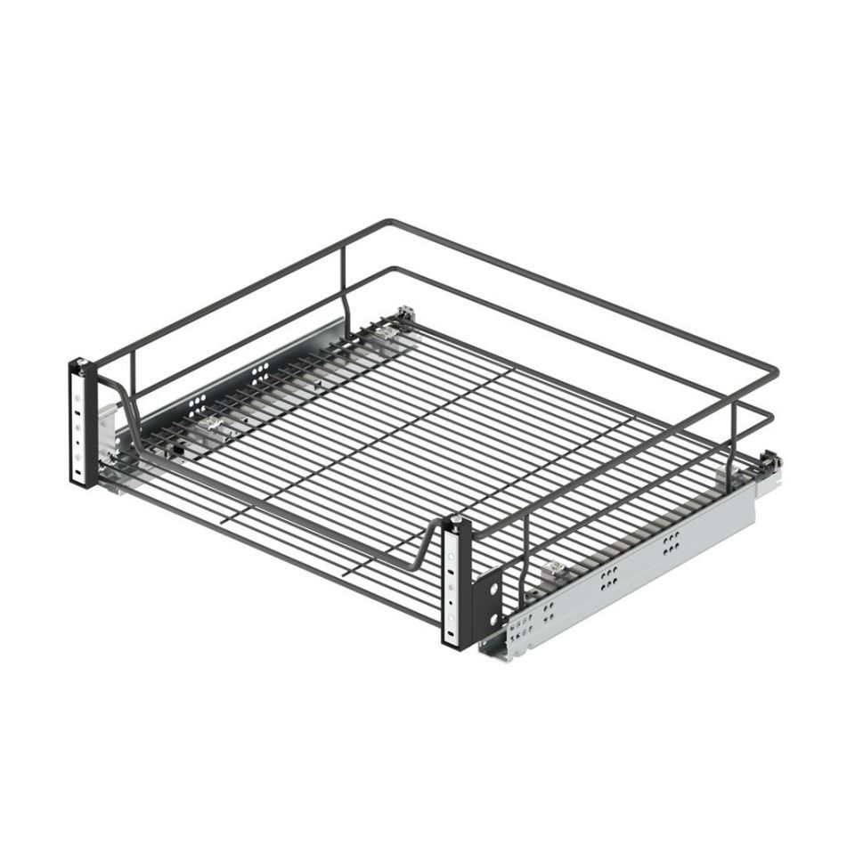 Kpğ. Mnt. Çift Açılım Tandem Raylı Çekmece 60 cm (Frenli) Antrasit