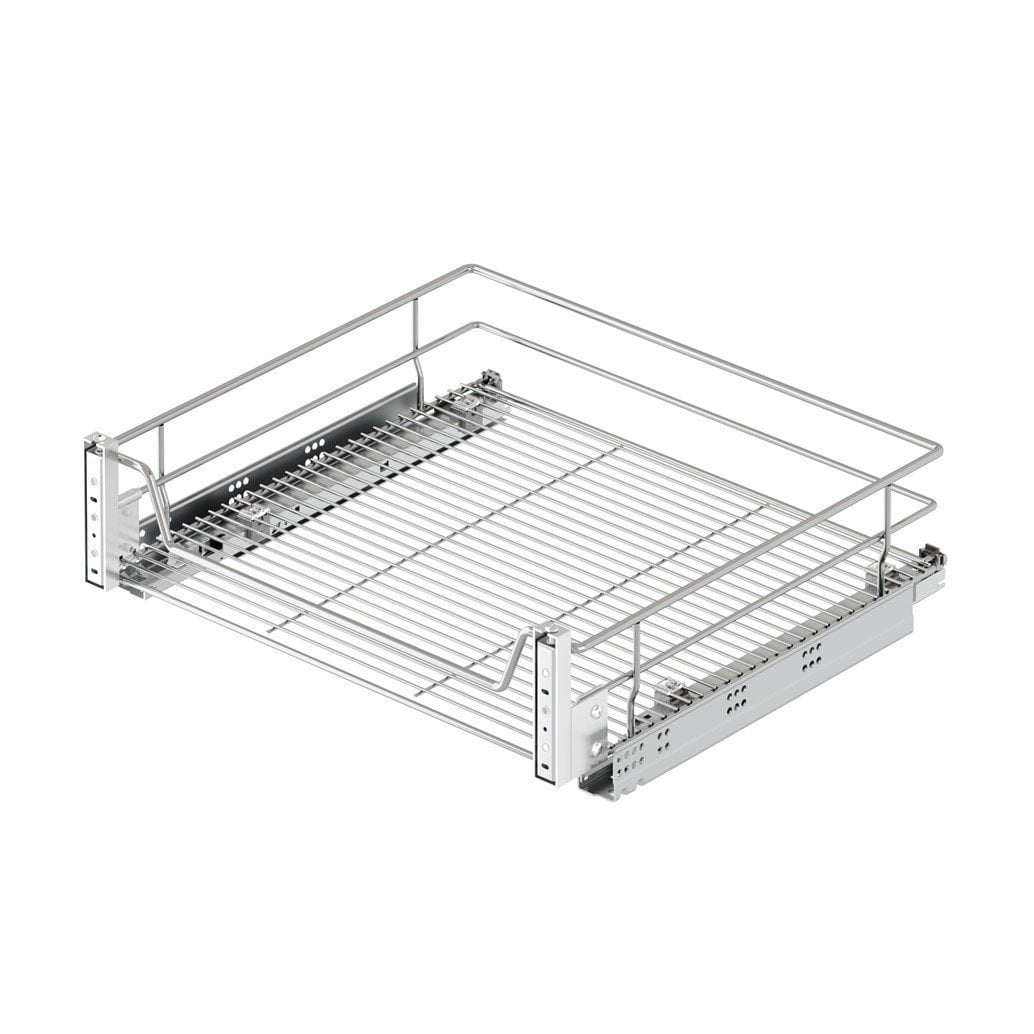 Kpğ. Mnt. Çift Açılım Tandem Raylı Çekmece 60 cm (Frenli) Krom