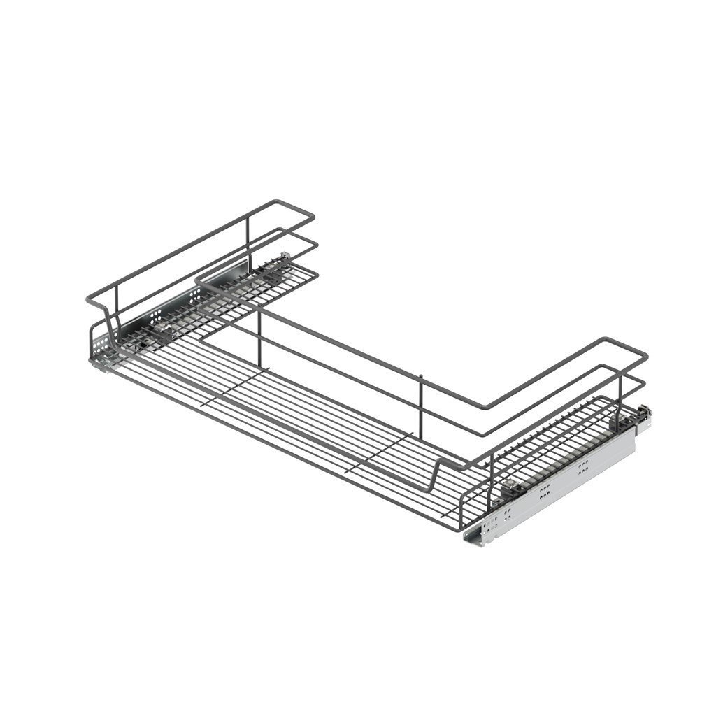 Bağ.Evye Altı Çift Açılım Tandem Raylı Çekmece 90 cm (Frenli) Antrasit
