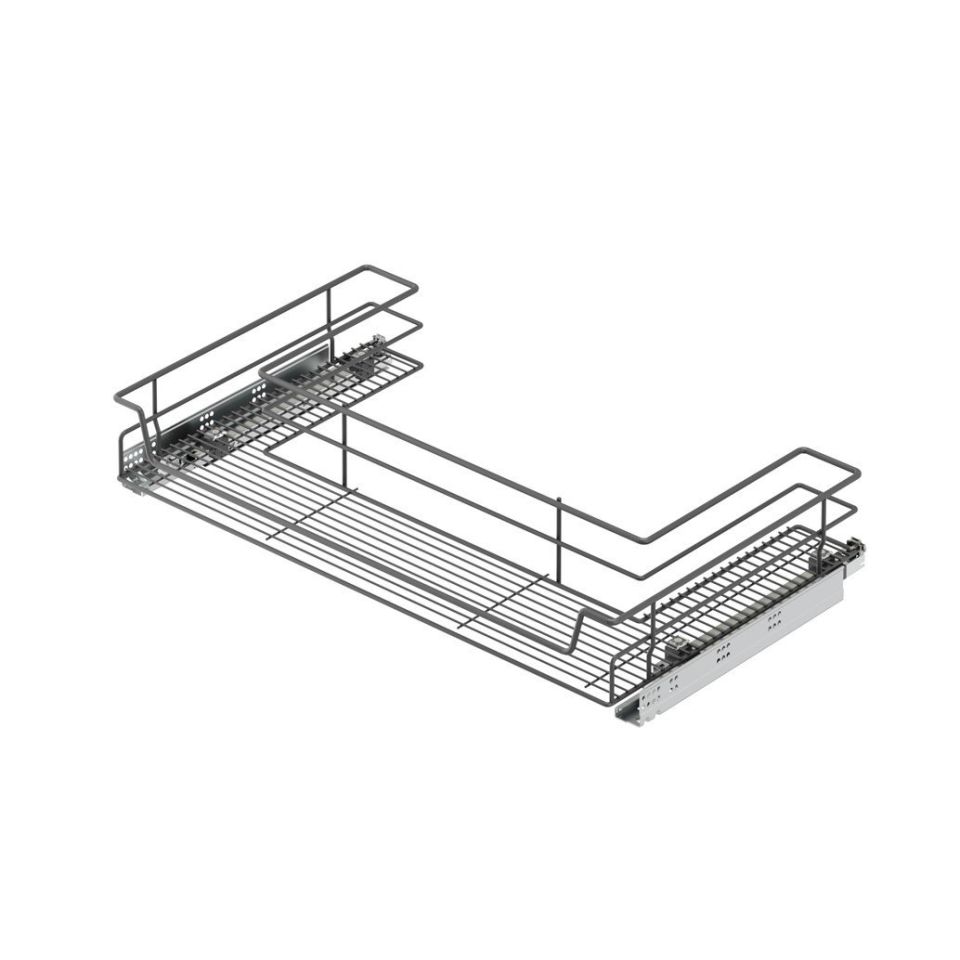 Bağ.Evye Altı Çift Açılım Tandem Raylı Çekmece 90 cm (Frenli) Antrasit