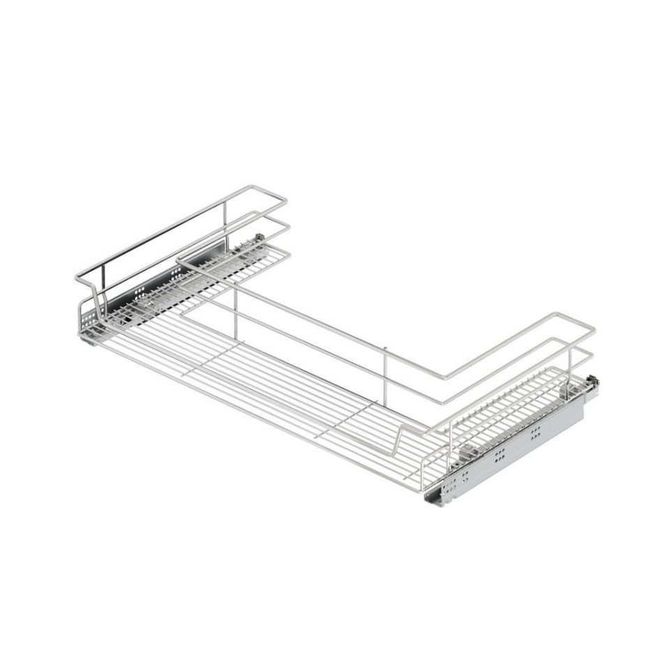 Bağ.Evye Altı Çift Açılım Tandem Raylı Çekmece 90 cm (Frenli) Krom