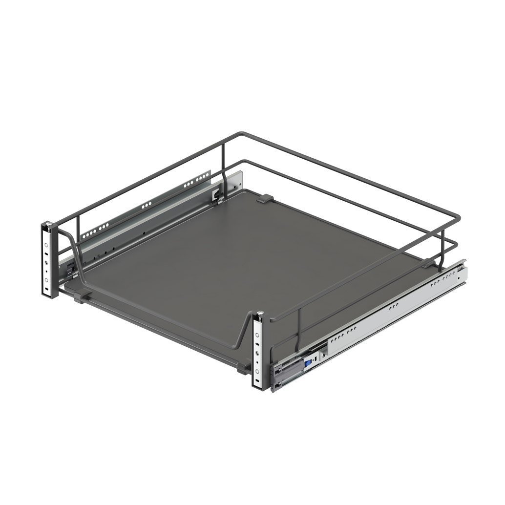 Ahşap Tablalı Kpğ. Mnt. Tls. Raylı Çekmece 60 cm (Frenli) Antrasit