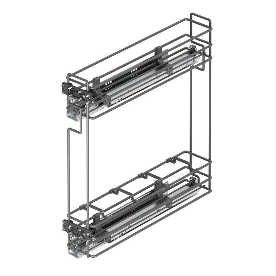 Tandem Raylı Şişelik Çift Açılım Sol - 475 mm (Frenli) Antrasit