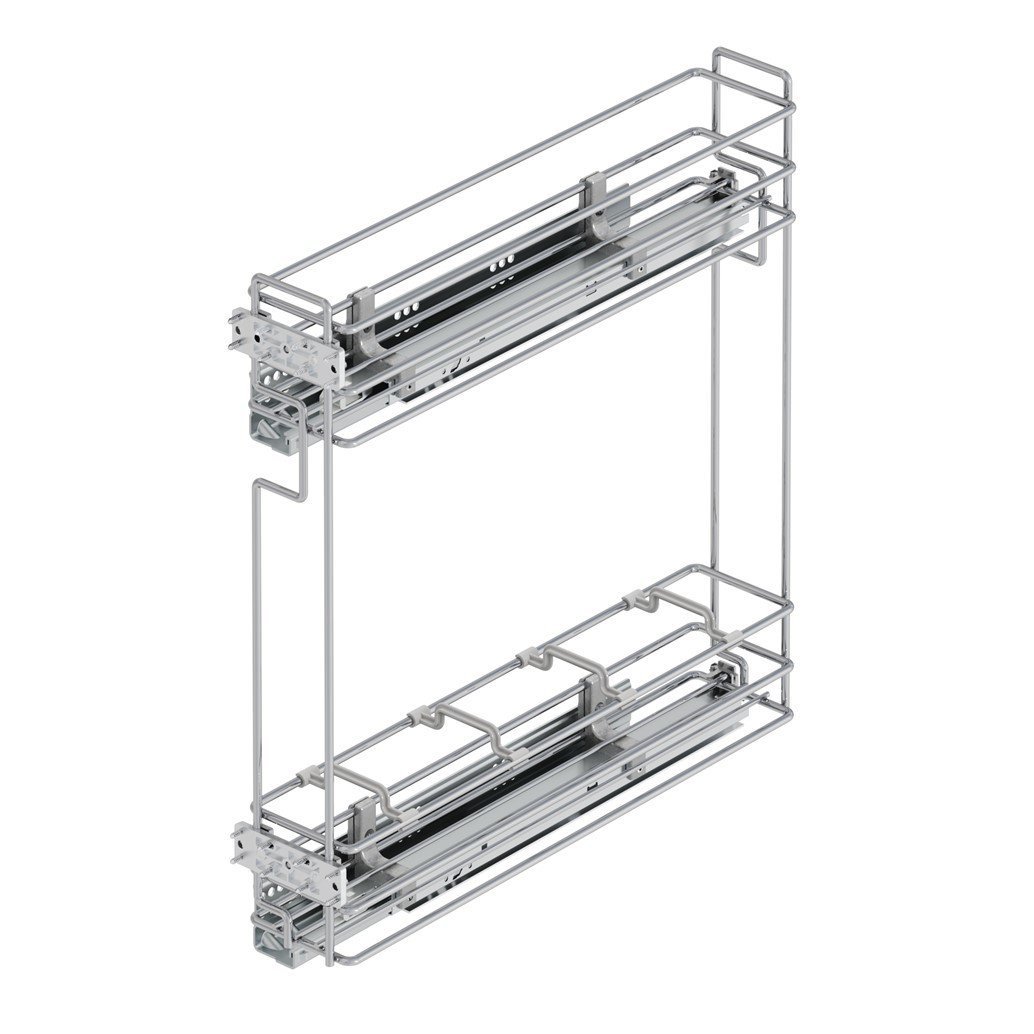 Tandem Raylı Şişelik Çift Açılım Sol - 475 mm (Frenli) Krom