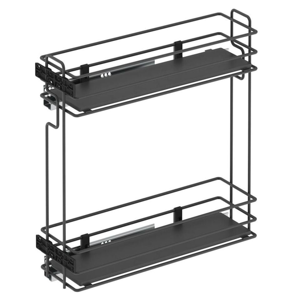 Ahşap Tablalı Tnd.Raylı Dtrj.Tek Açılım Sağ-475 mm Antrasit