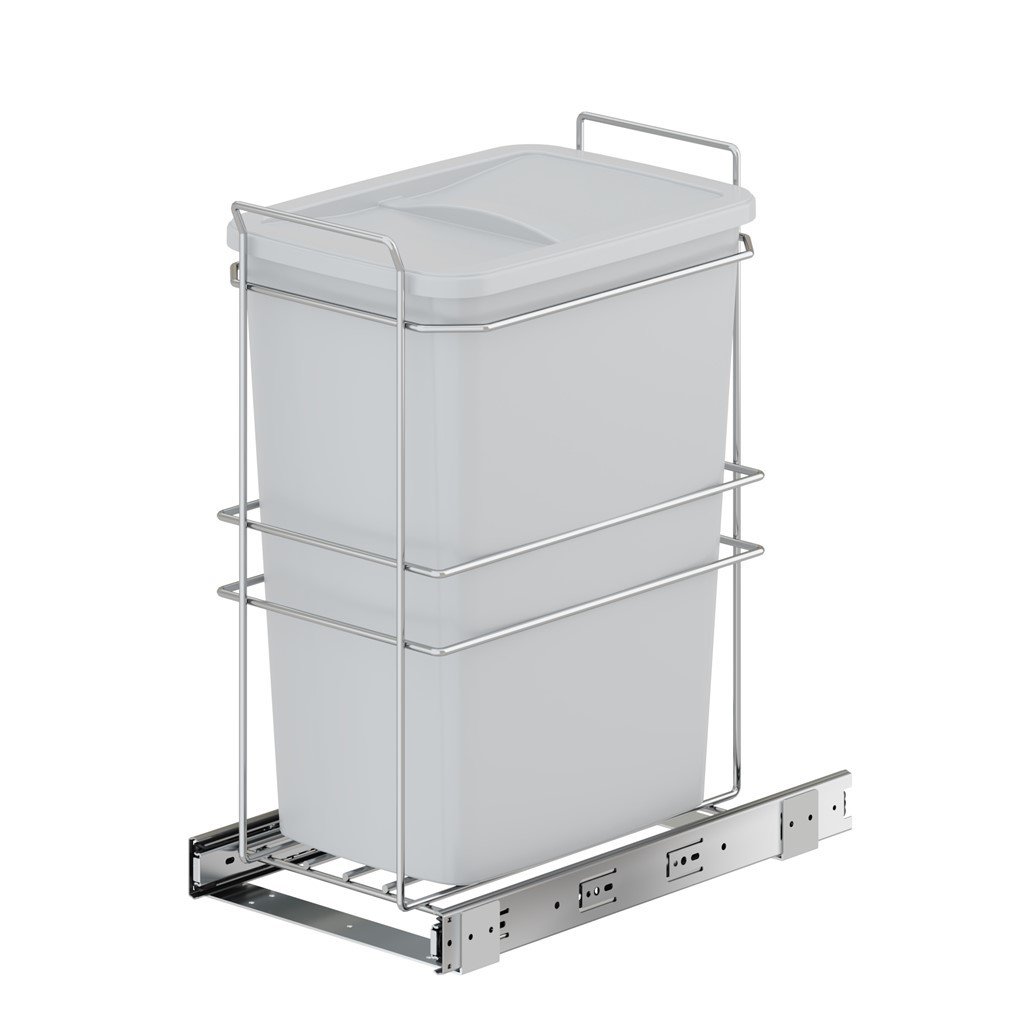 Bağımsız Çöp Kovası 35 Lt. (Frenli) Gri