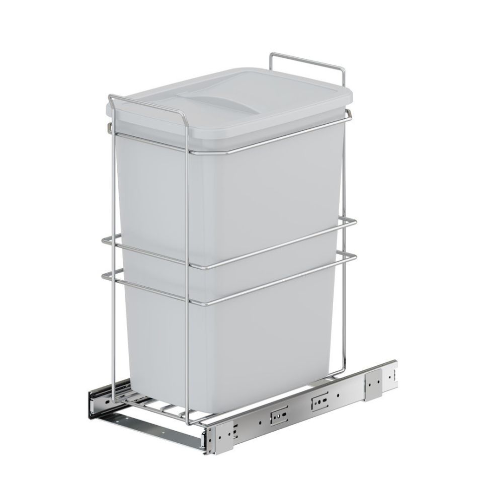 Bağımsız Çöp Kovası 35 Lt. (Frenli) Gri