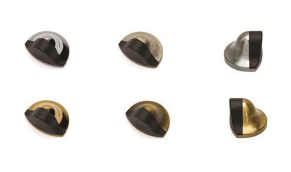 1000 Kapı Stopu 0045 mm - Prinç Saten-Siyah Plastik