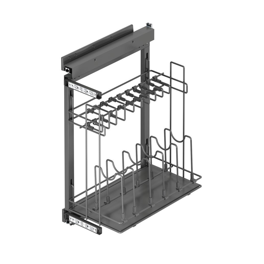 Yandan Tandem Raylı  Tavalık Sol 45 Cm ( Frenli ) Antrasit