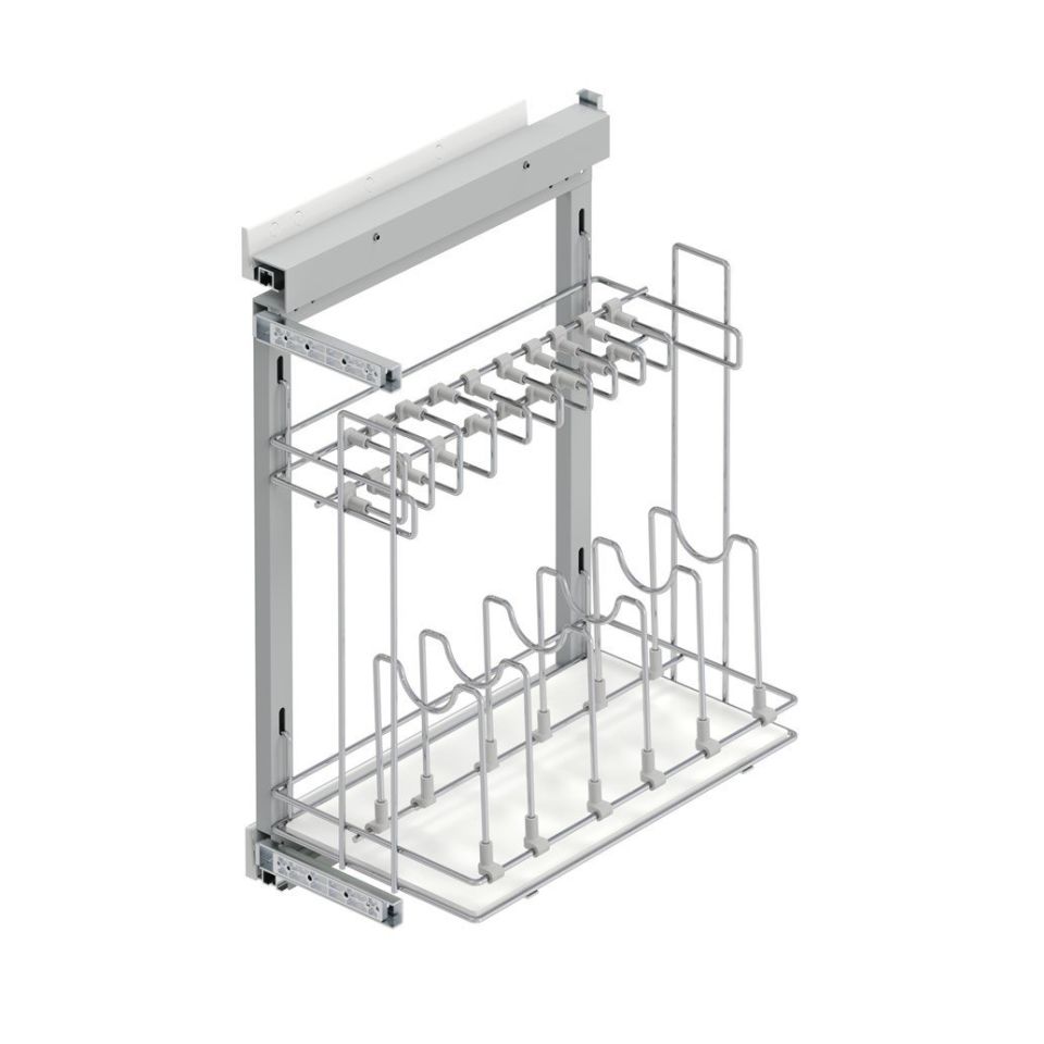 Yandan Tandem Raylı  Tavalık Sol 45 Cm ( Frenli ) Krom
