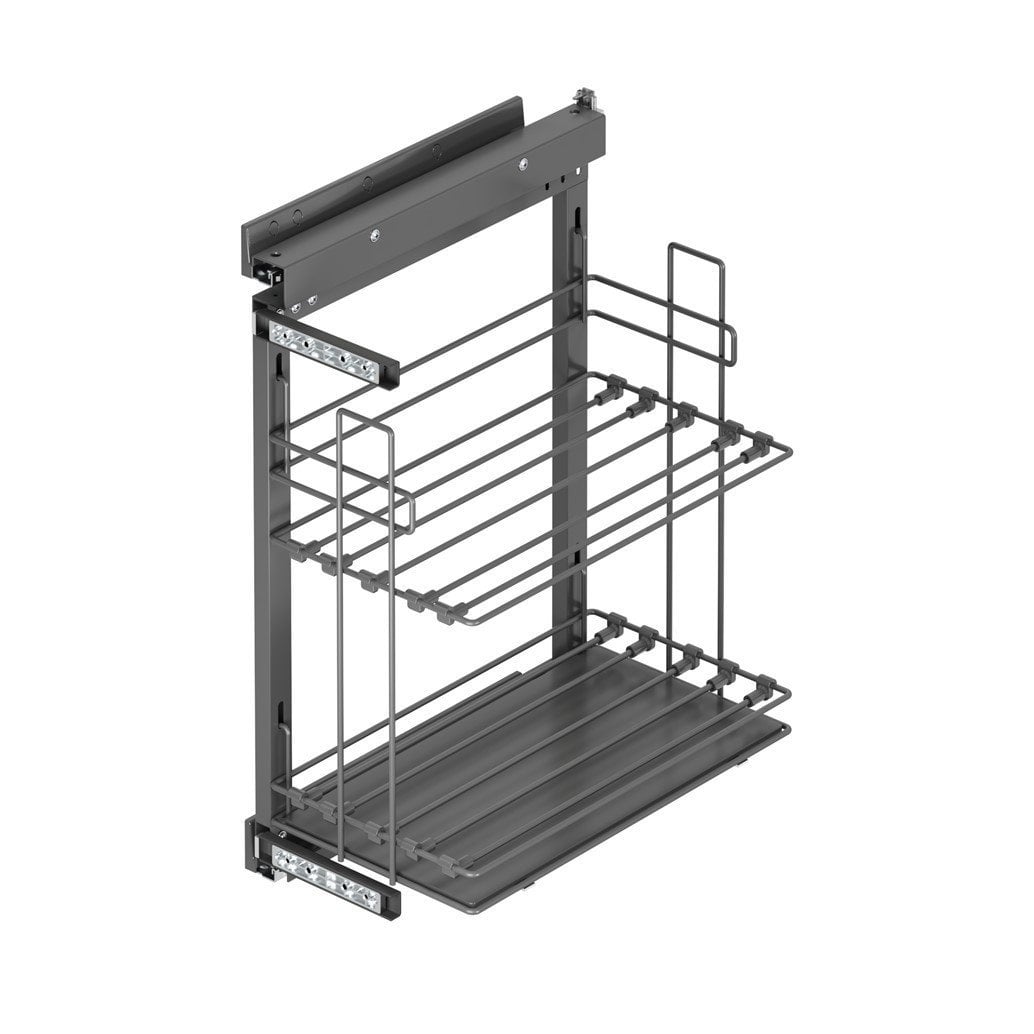 Yandan Tandem Raylı  Tepsilik Sağ 35 Cm ( Frenli ) Antrasit