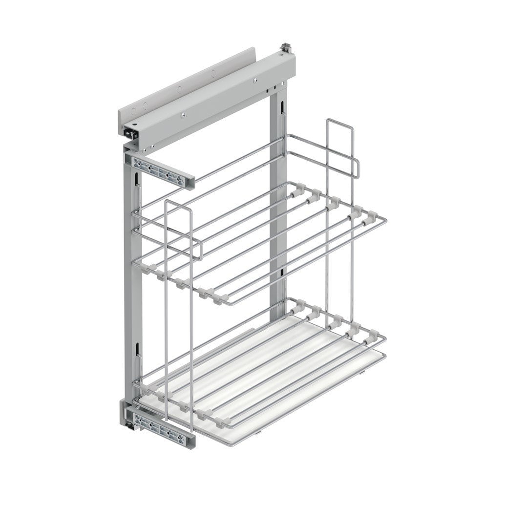 Yandan Tandem Raylı  Tepsilik Sağ 35 Cm ( Frenli ) Krom