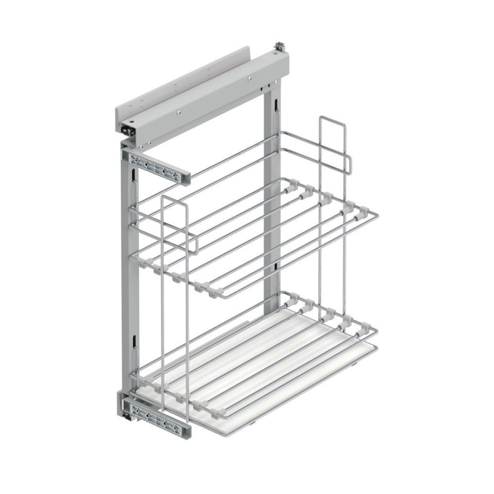 Yandan Tandem Raylı  Tepsilik Sağ 35 Cm ( Frenli ) Krom