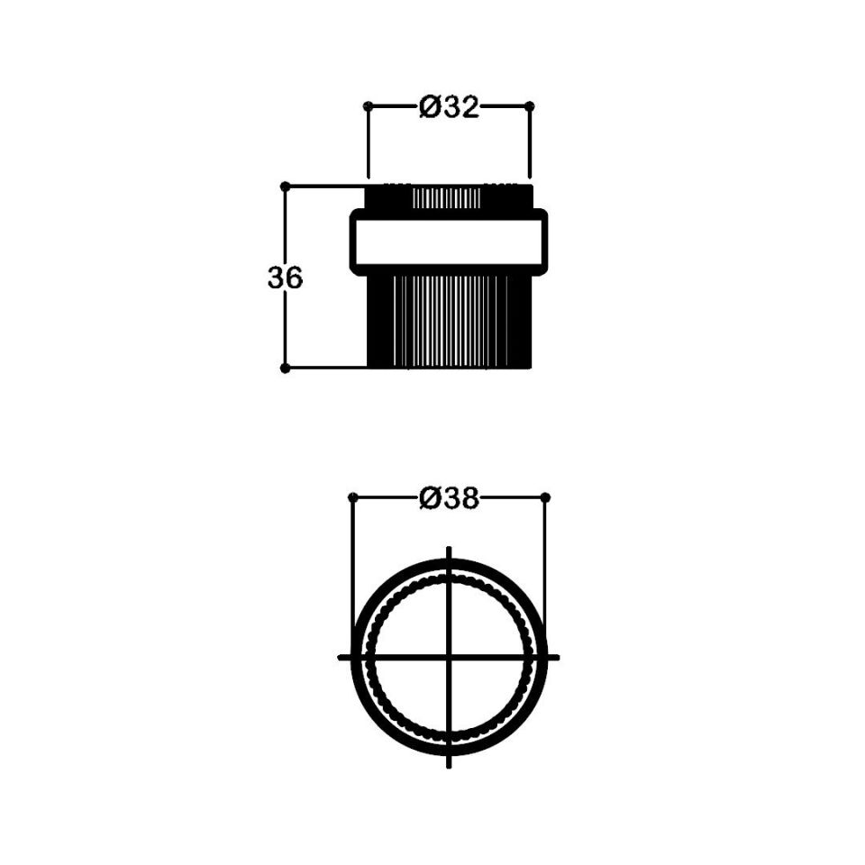 1016 Kapı Stobu 0038 mm - Altın-Siyah Plastik