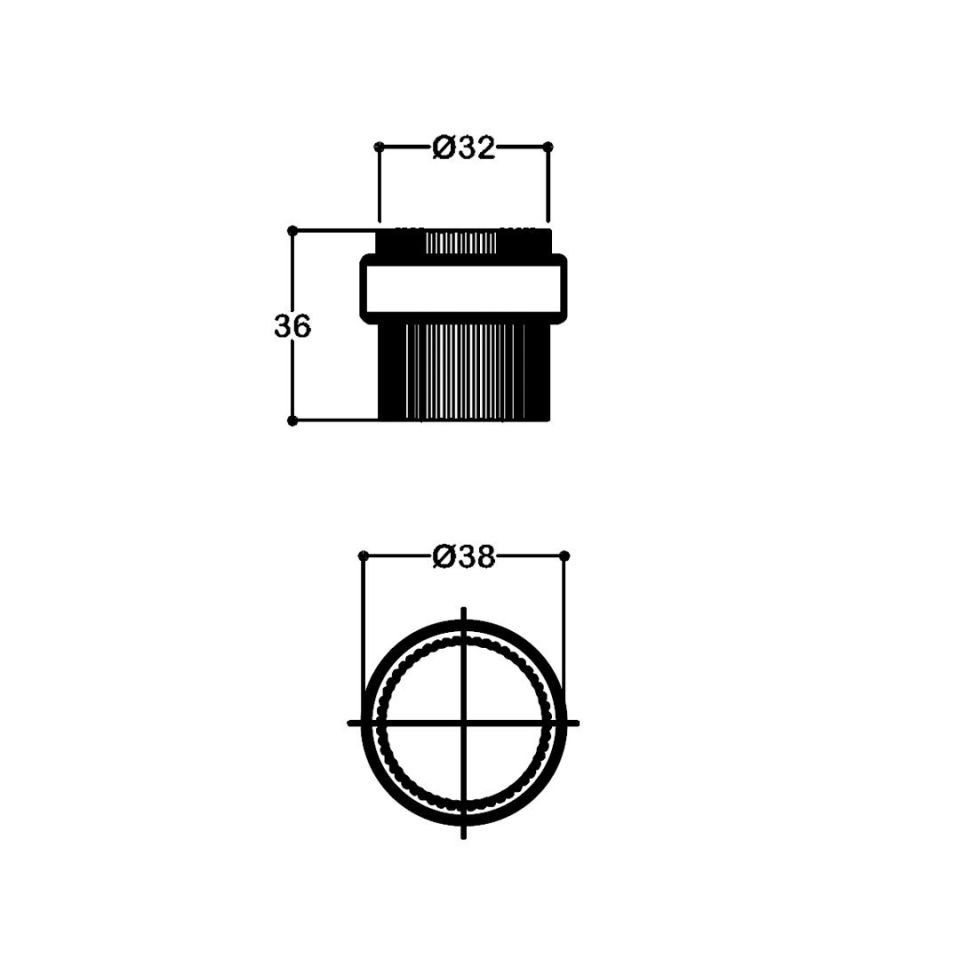 1017 Kapı Stobu 0038 mm - Saten-Siyah Plastik