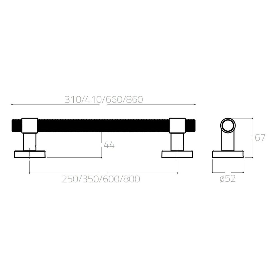 9630 ÇEKME KOL 0600 mm - Siyah