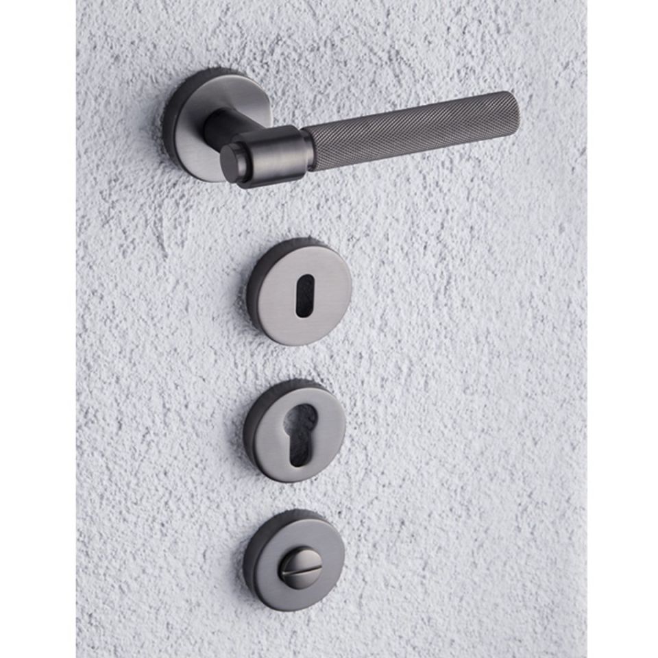 Axes-T Rozetli Kapı Kolu Oda - Antik Bakır