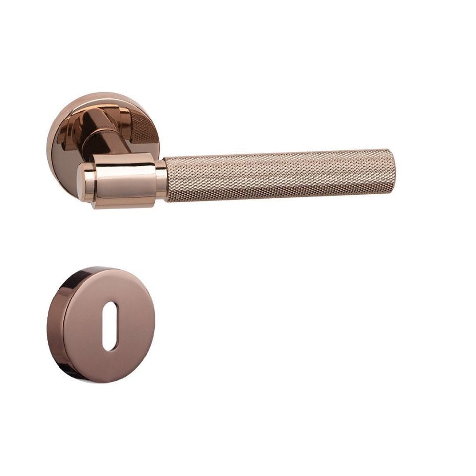 Axes-T Rozetli Kapı Kolu Oda - Bakır