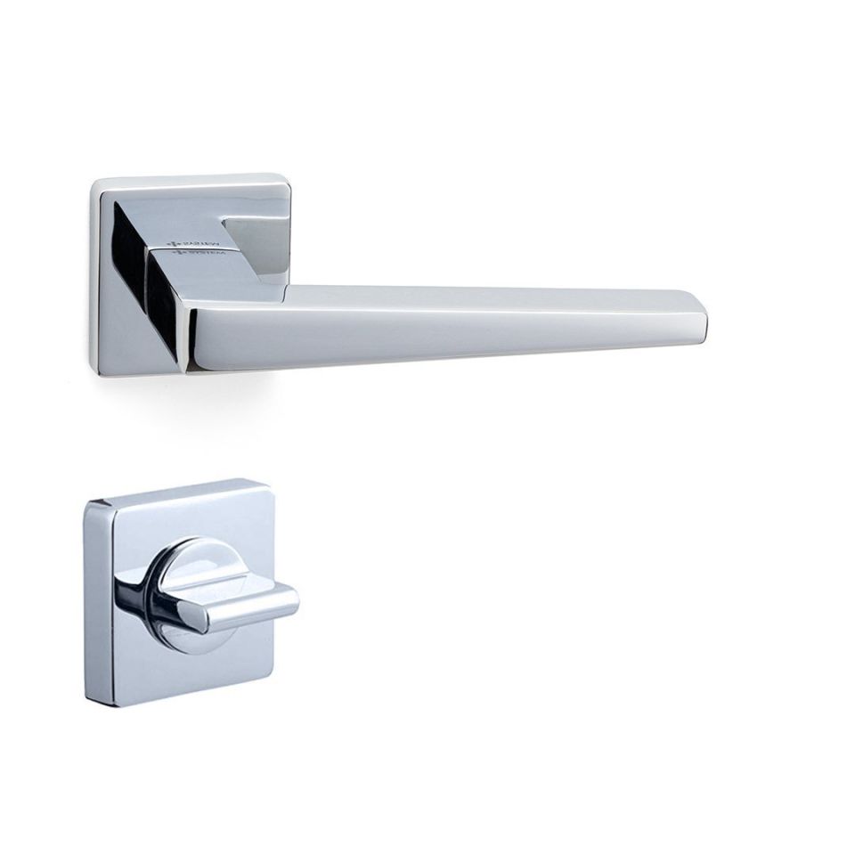 Vision Rozetli Kapı Kolu WC - Krom