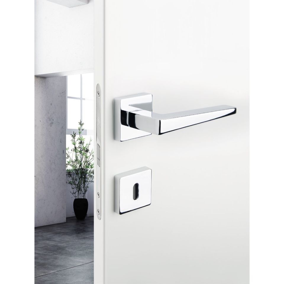 Vision Rozetli Kapı Kolu WC - Saten