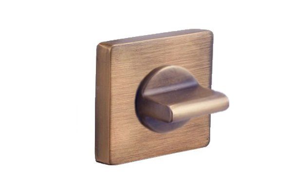AGATE Rozetli Kapı Kolu WC - Antik Bronz